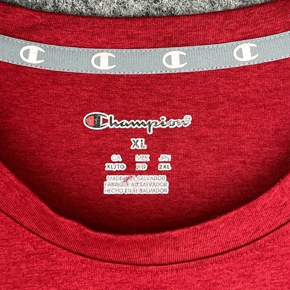 Troy University Shirt Mens XL Red‎ Champion Graphic Tee Collegiate Sporty Casual - Picture 2 of 9